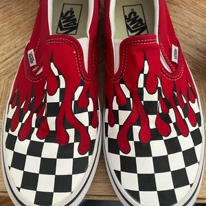 Flames vans slip on